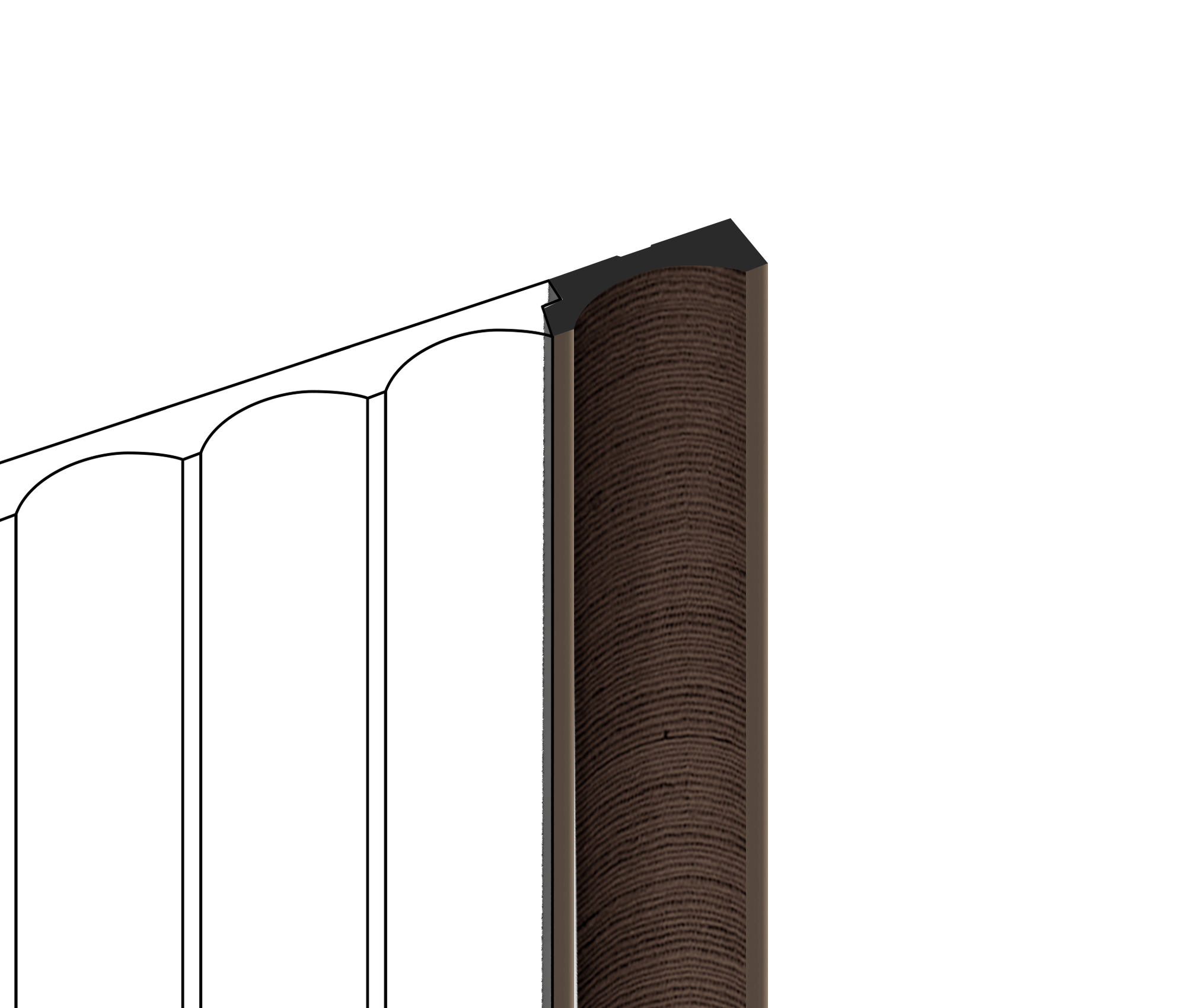 Финишный молдинг LF139B BR354 Hiwood 34мм×2,7м