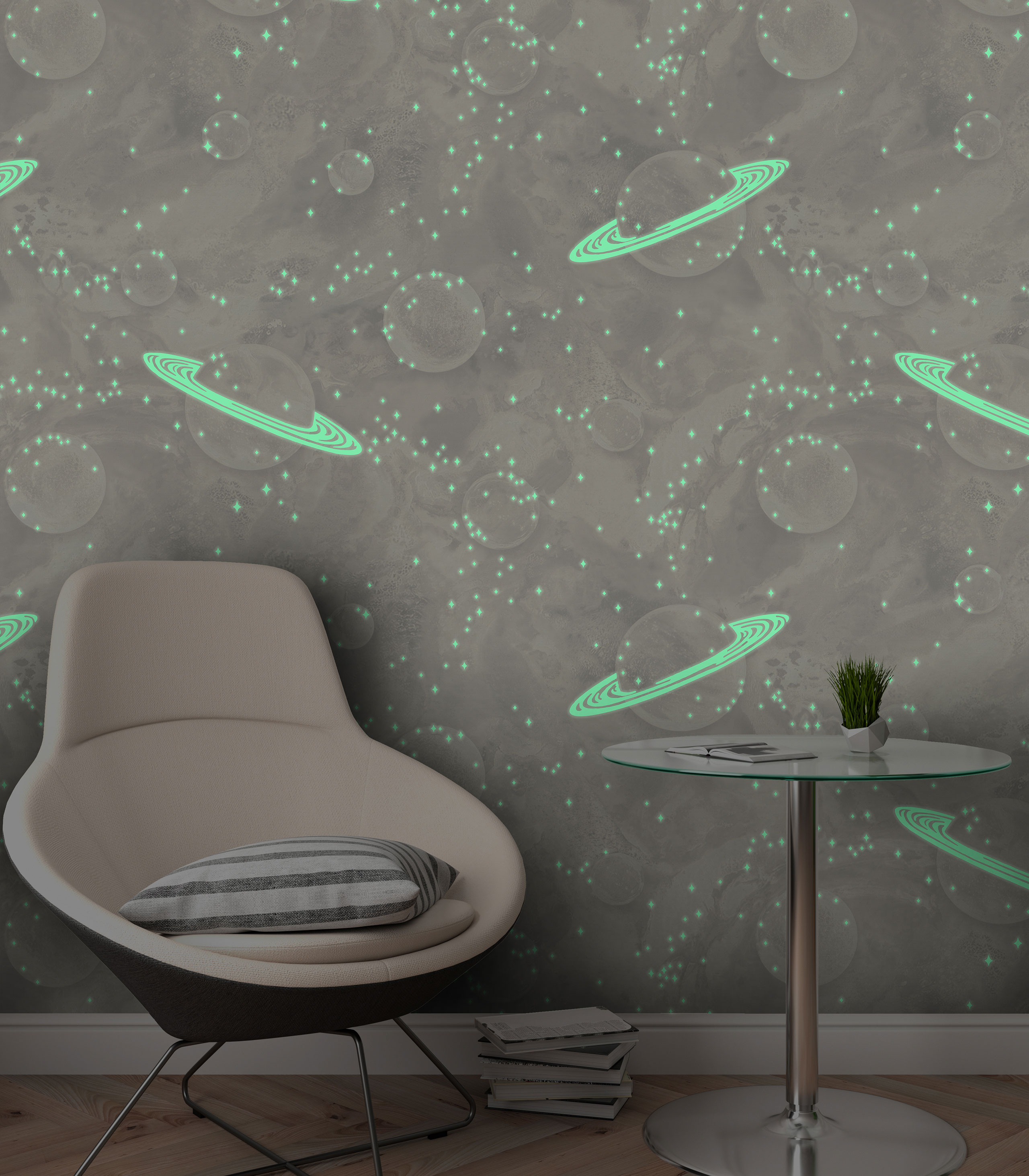 Обои 9273-01 Monte Solaro Universe Светятся в темноте Monte Solaro коллекция Universe производства РОССИЯ в интернет-магазине Обоитрейд