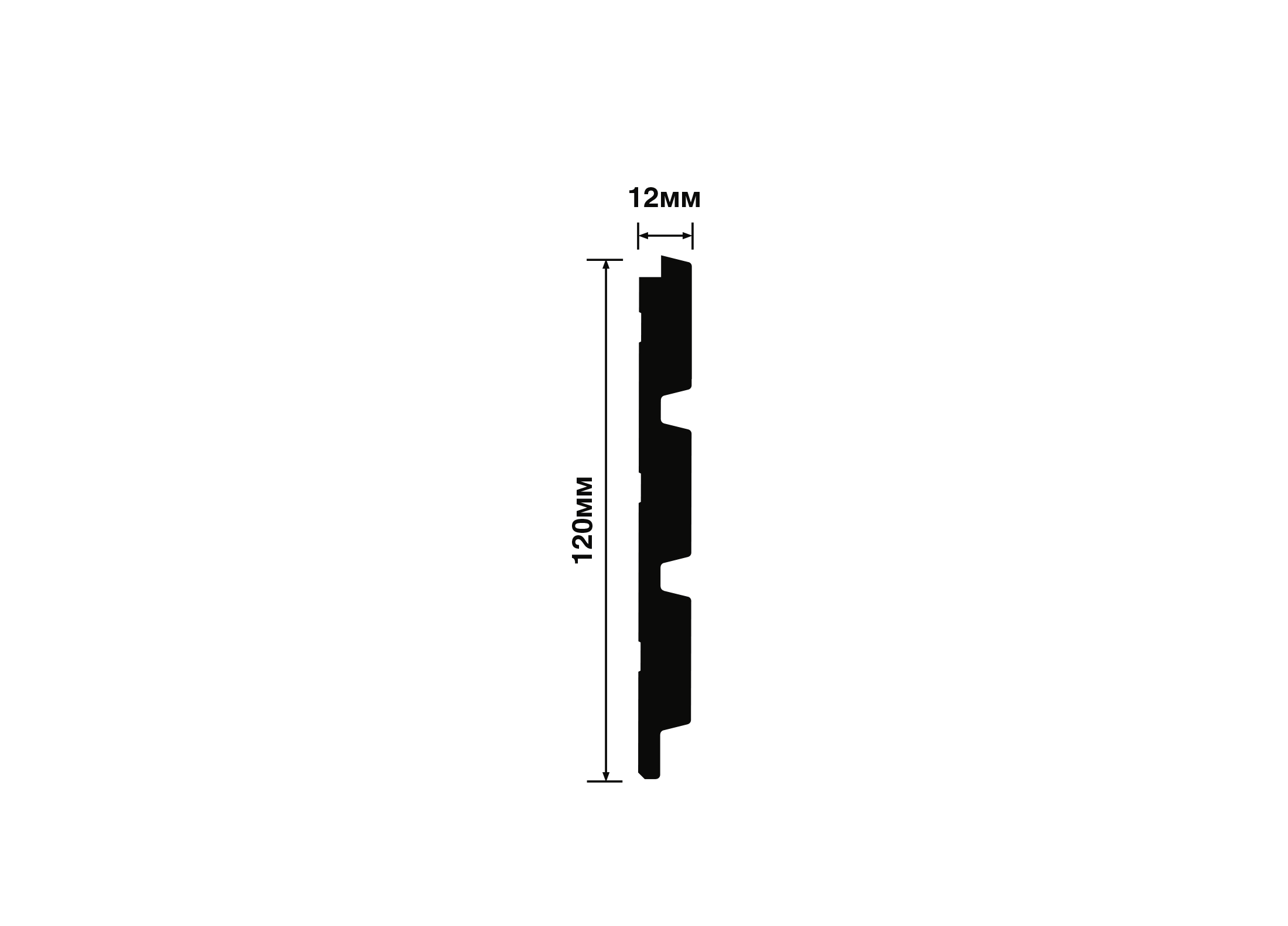 Панель декоративная LV124 W36 Hiwood 120мм×12мм×2.7м