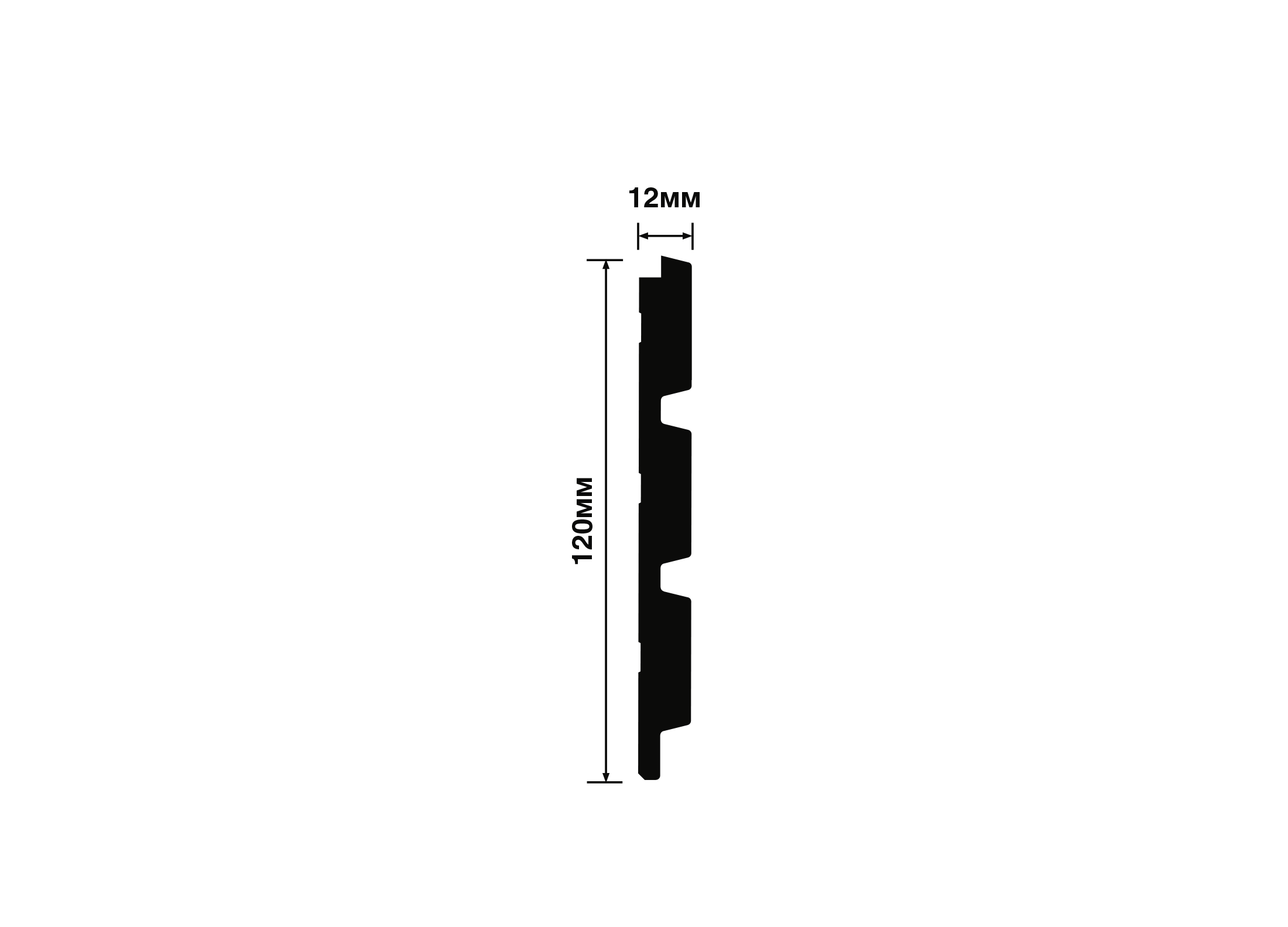 Панель декоративная LV124 GN68 Hiwood 120мм×12мм×2.7м
