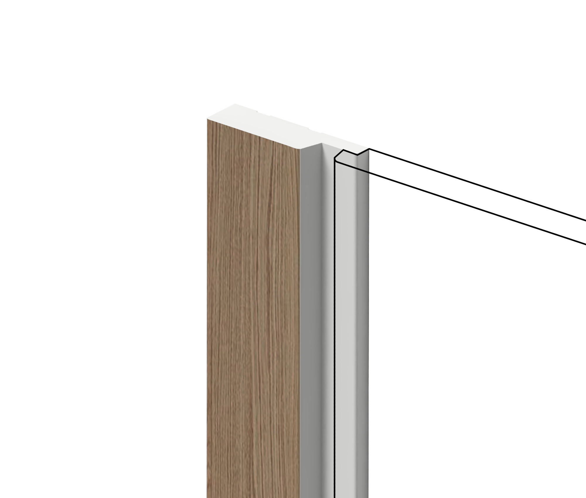 Финишный молдинг LF124A BR417N Hiwood 42мм×2,7м