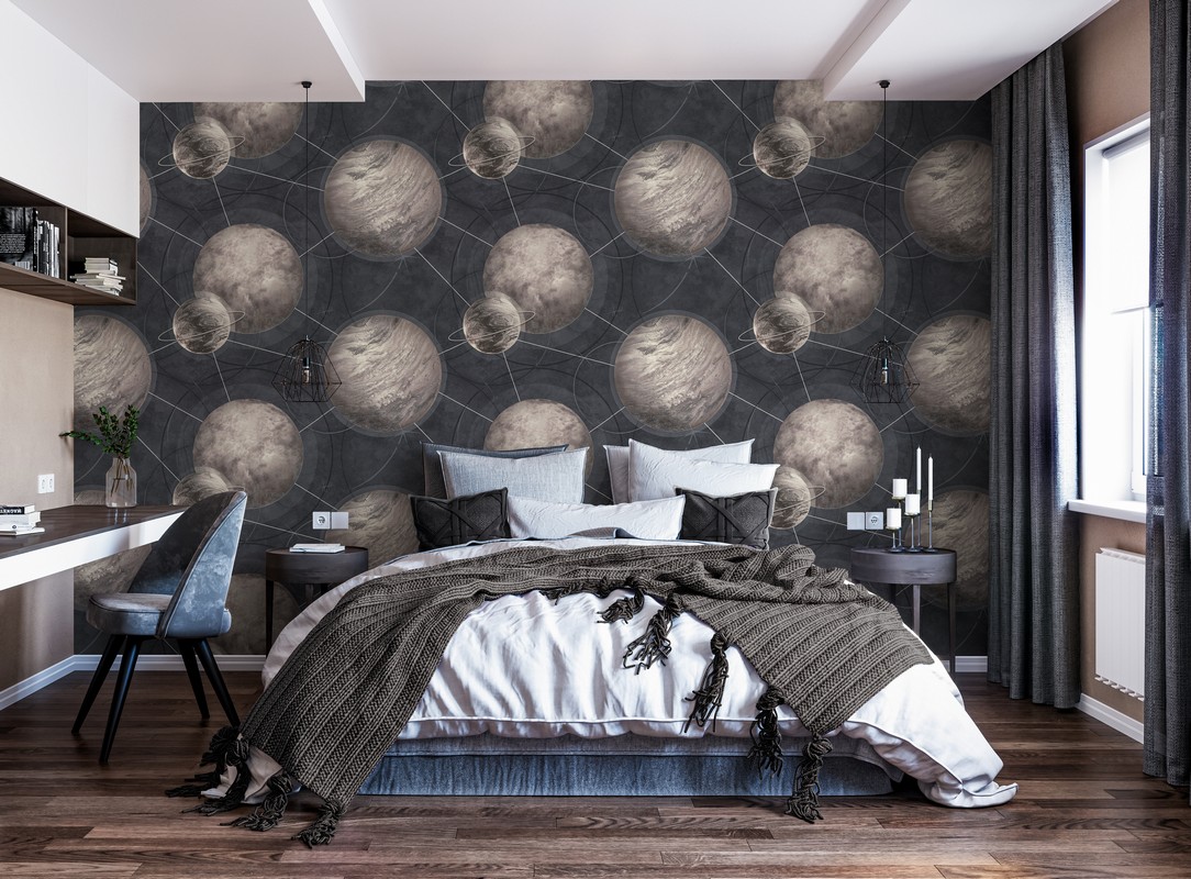 Обои HC71987-45 Palitra Home Color Планеты Palitra Home Color коллекция Планеты производства РОССИЯ в интернет-магазине Обоитрейд