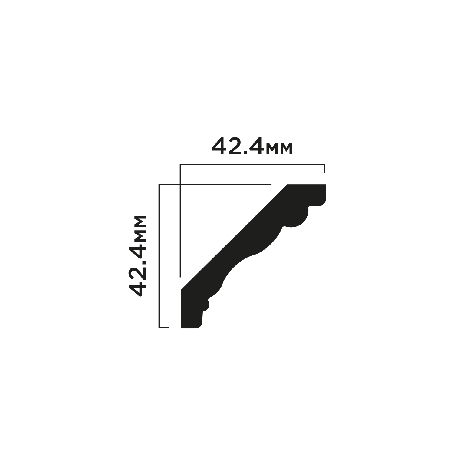 Карниз A1060 Hiwood 42,4мм×42,4мм×2м
