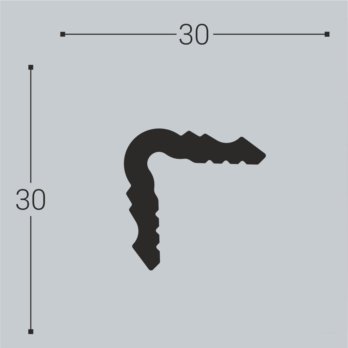 Угол У2 Bello Deco из дюрополимера 30мм×30мм×2м