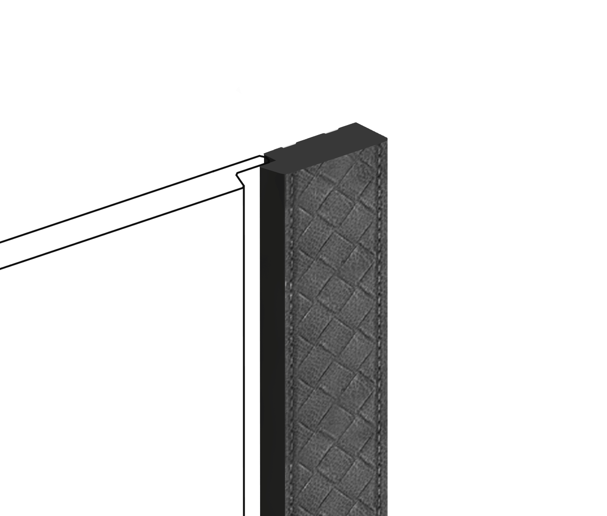 Финишный молдинг LF124B GR27K Hiwood 31мм×2,7м