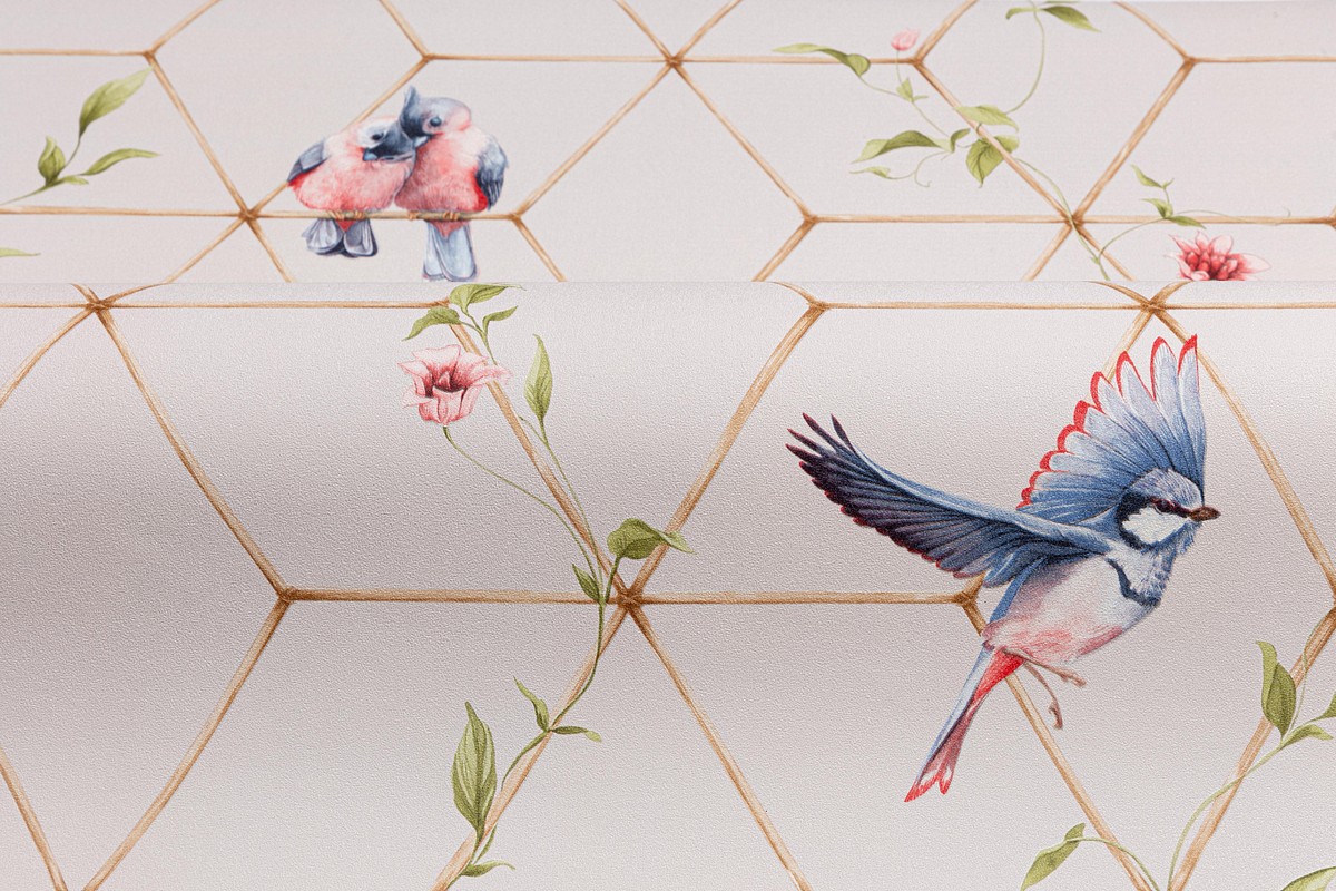 Обои TC72063-25 Palitra Trend Color Топ Вельвет Птички Palitra Trend Color коллекция Топ Вельвет Птички производства РОССИЯ в интернет-магазине Обоитрейд