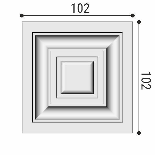 Вставка декоративная В1 Bello Deco 25×102×102мм