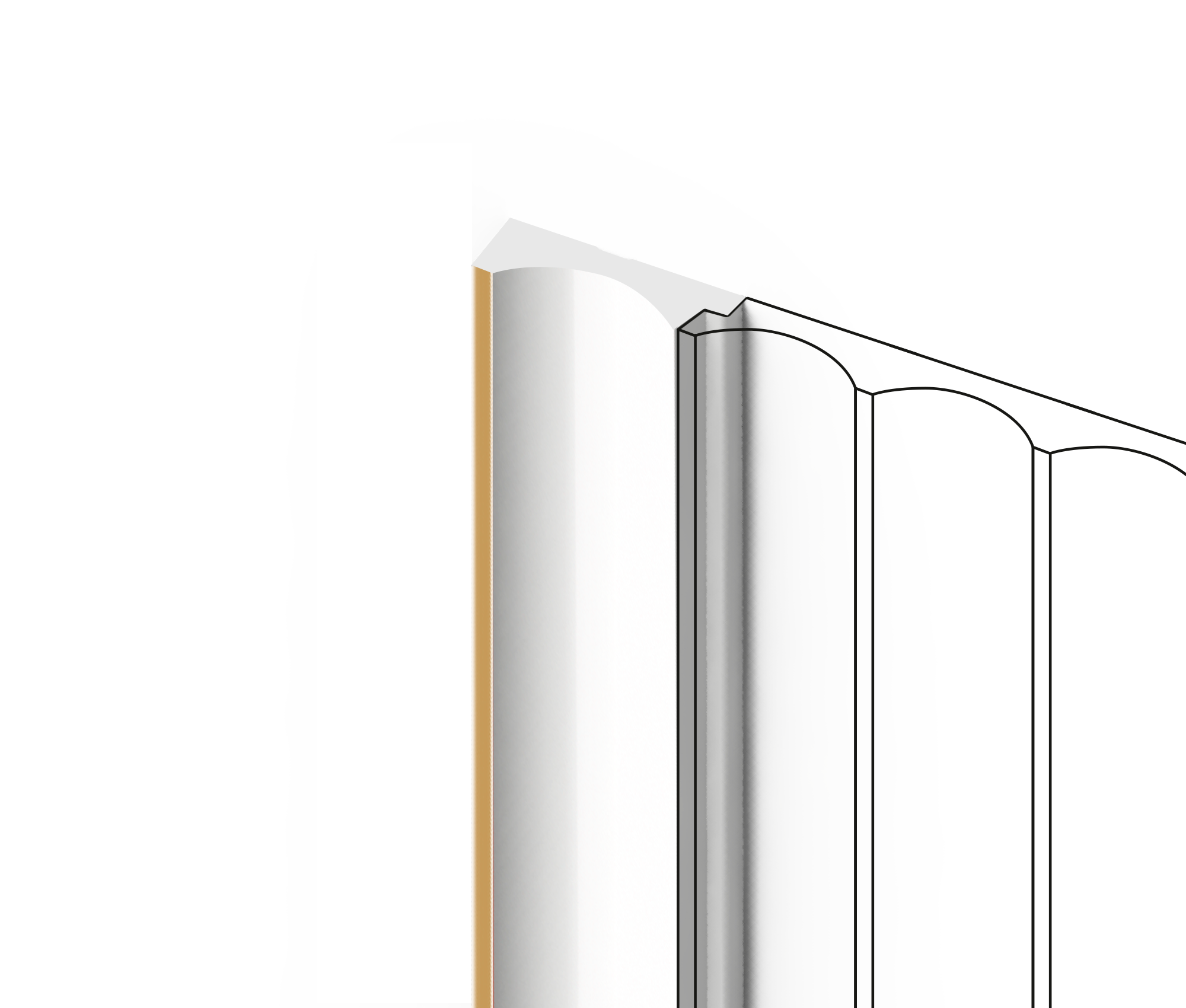 Финишный молдинг LF139A W41G Hiwood 32мм×2,7м