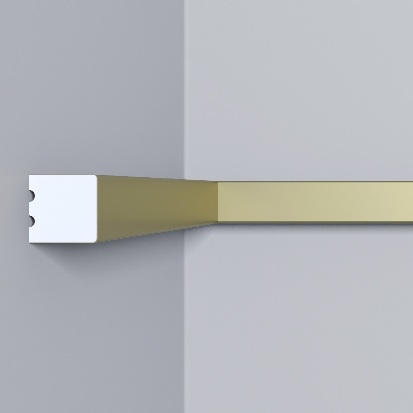 Молдинг МЛ 30/2,6 Bello Deco Матовое Золото 8мм×8мм×2,6м