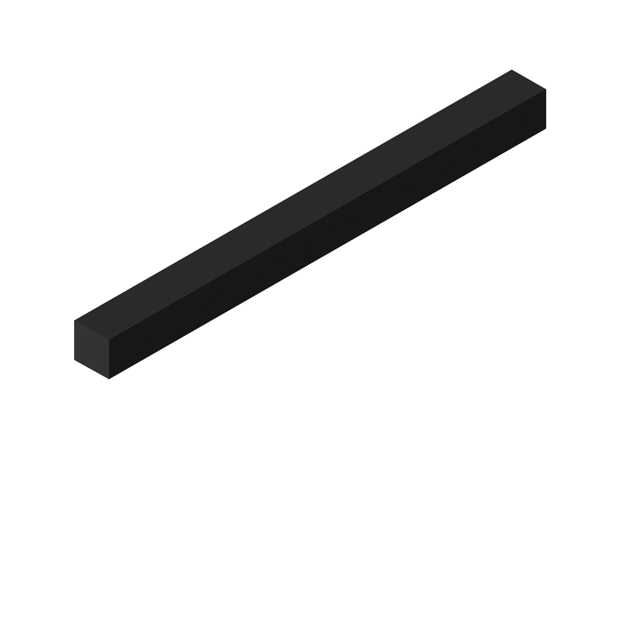Молдинг D12V1 BK Hiwood 12мм×12мм×2,7м