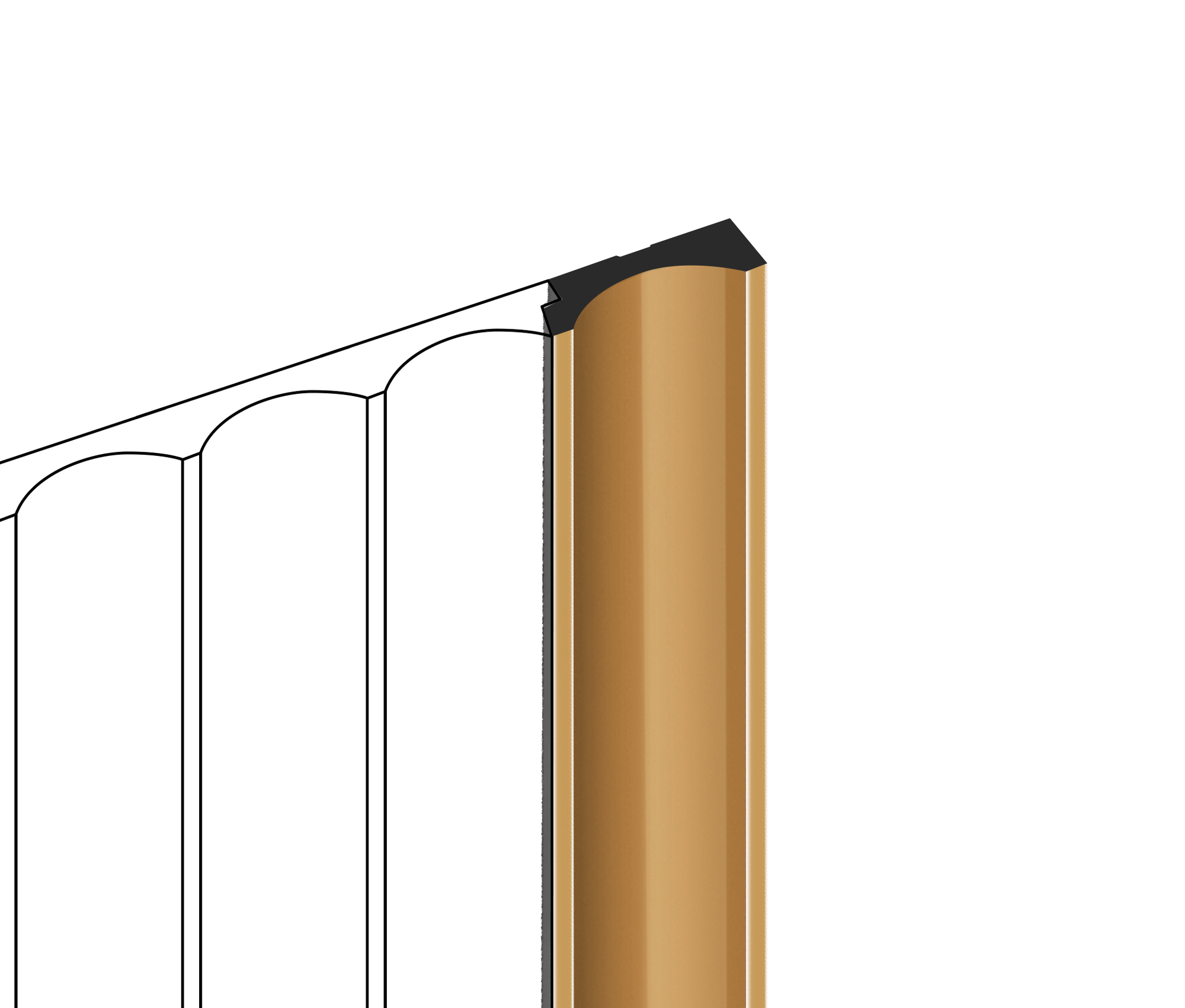 Финишный молдинг LF139B G365 Hiwood 32мм×2,7м