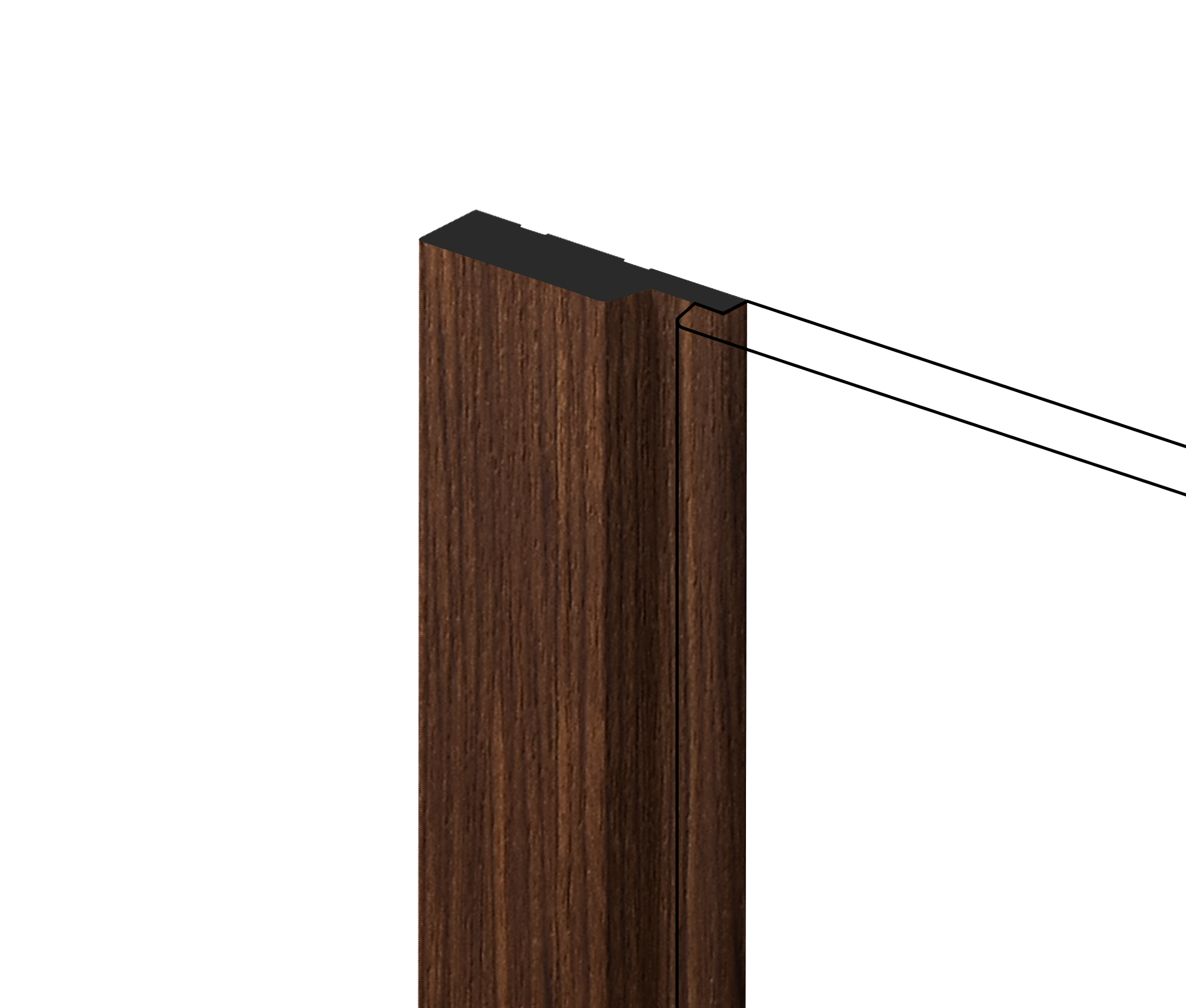 Финишный молдинг LF124A BR396 Hiwood 42мм×2,7м