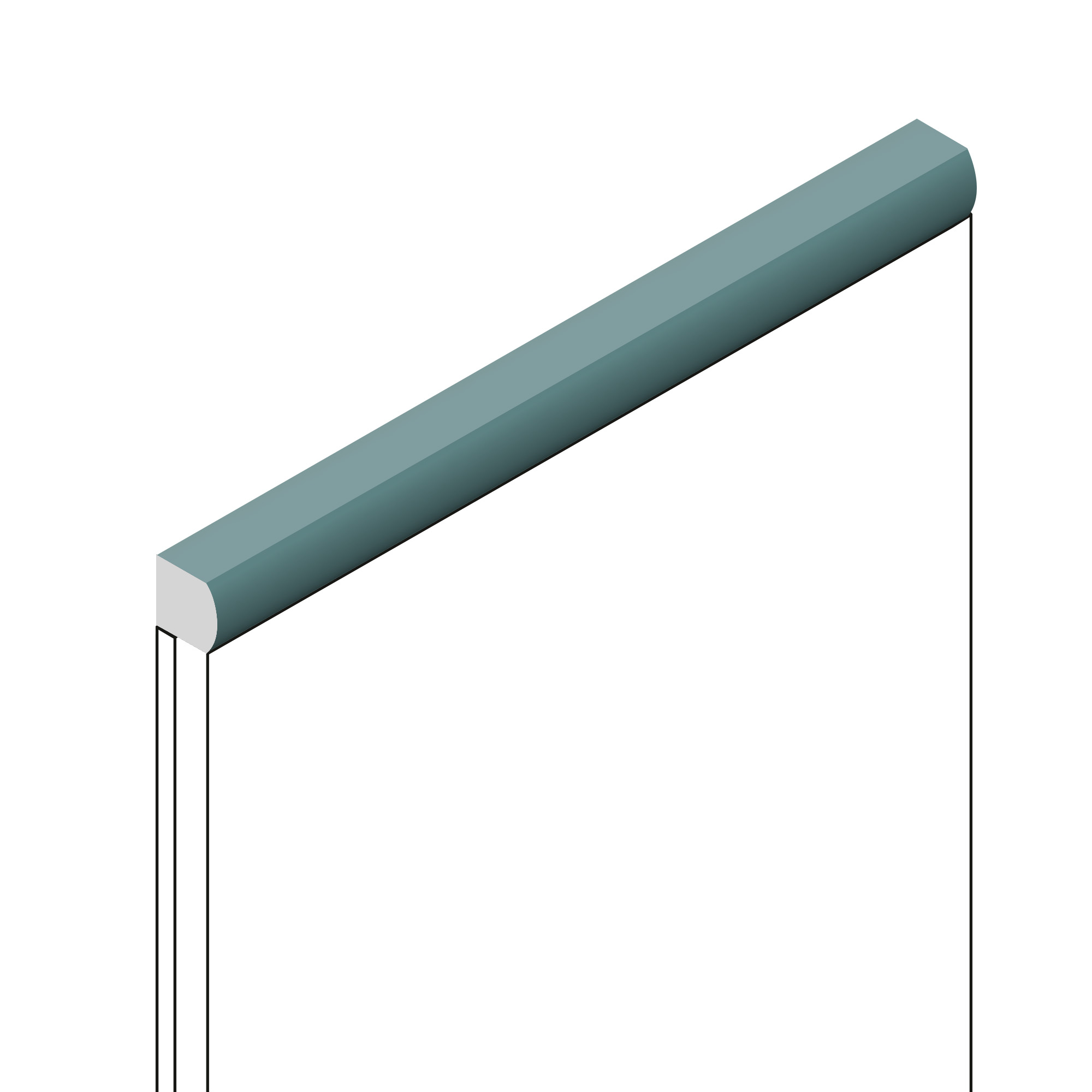 Молдинг D15V2 BU27 Hiwood 15мм×15мм×2,7м