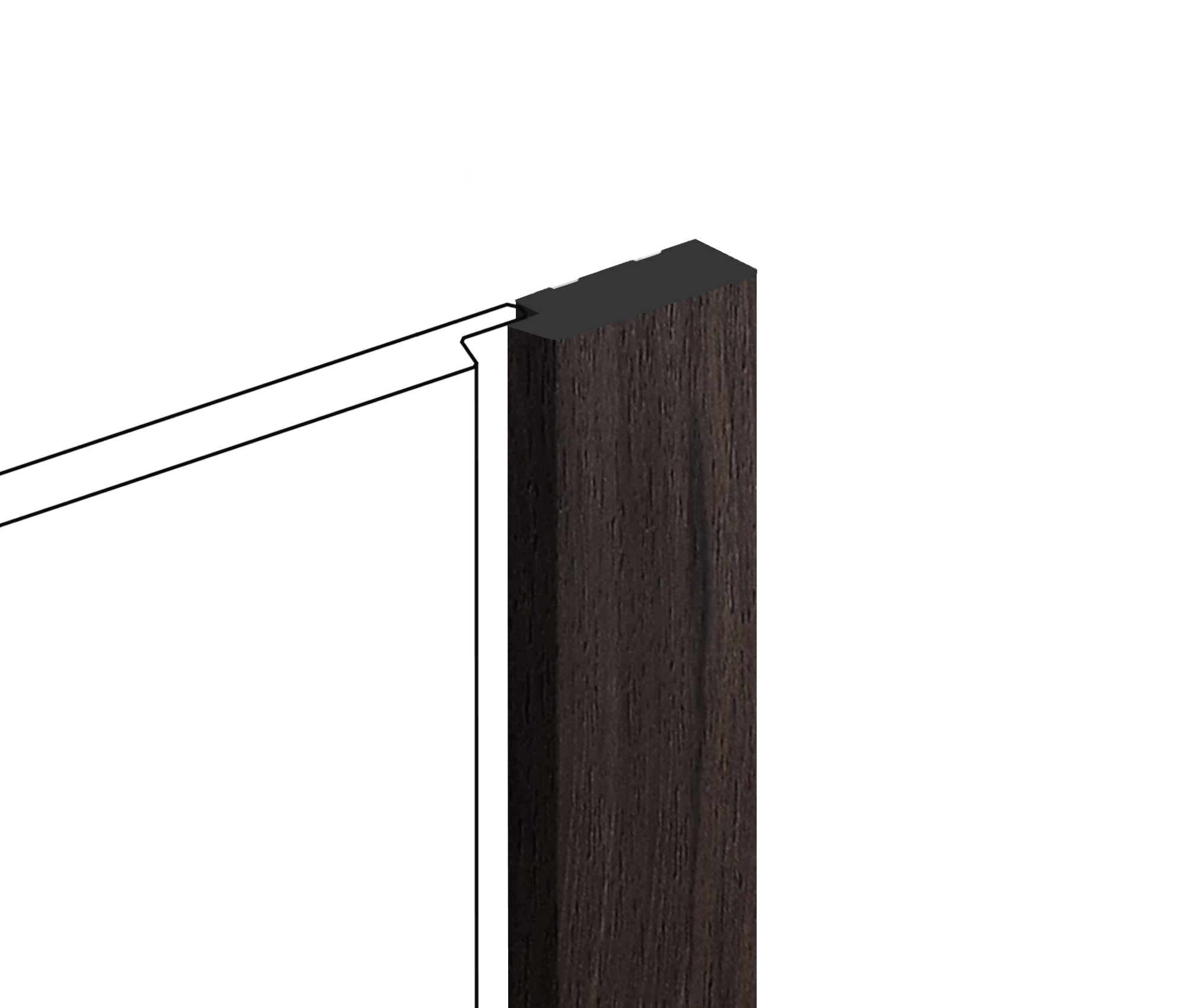 Финишный молдинг LF124B BR395 Hiwood 31мм×2,7м