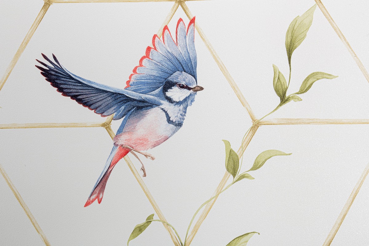 Обои TC72063-11 Palitra Trend Color Топ Вельвет Птички Palitra Trend Color коллекция Топ Вельвет Птички производства РОССИЯ в интернет-магазине Обоитрейд