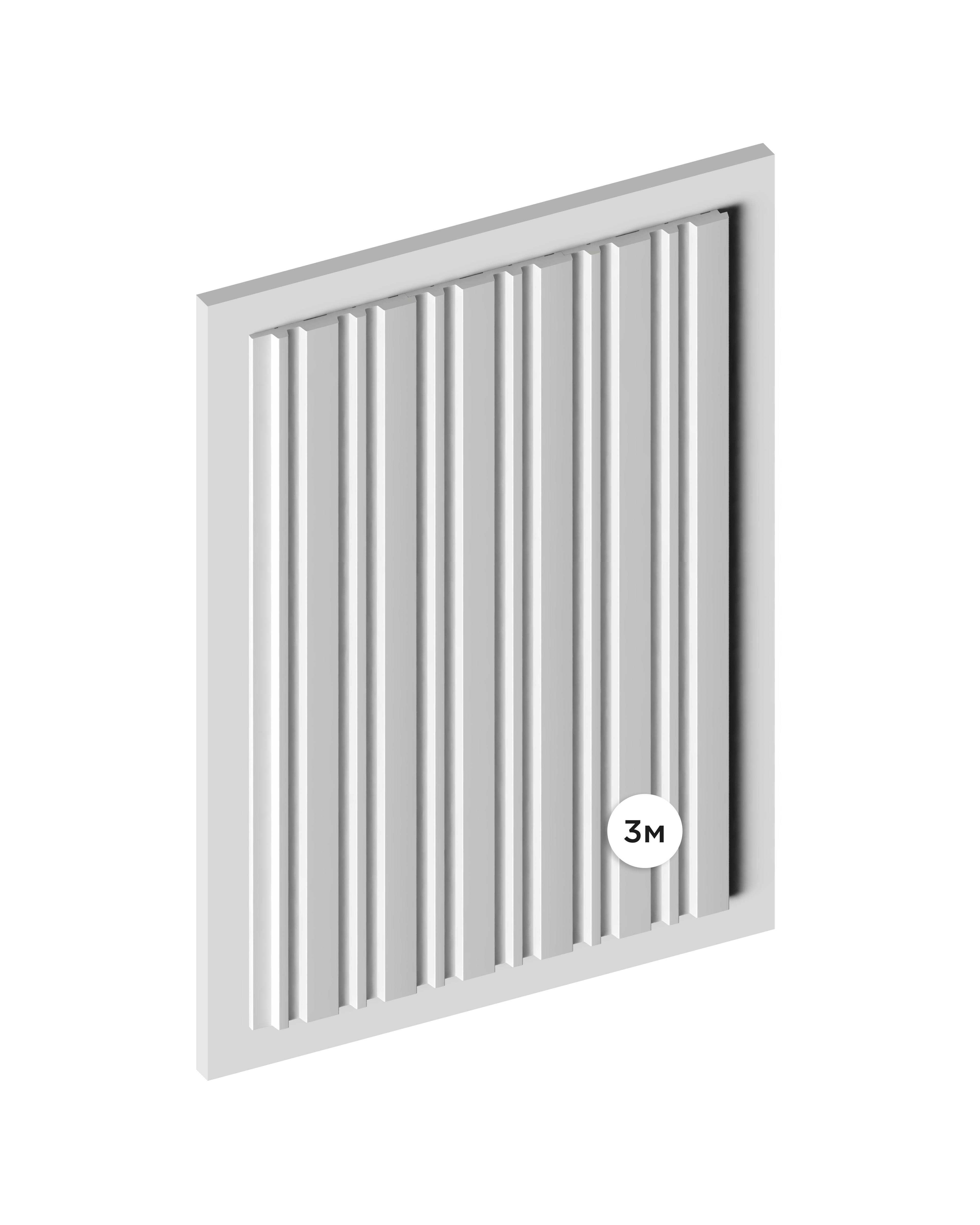 Панель декоративная LV122 LONG NP Hiwood 120мм×12мм×3м