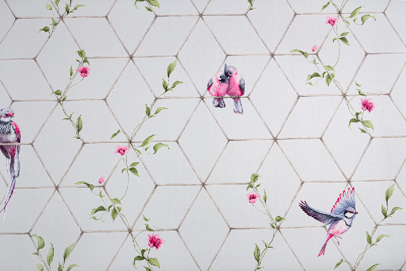 Обои TC72063-44 Palitra Trend Color Топ Вельвет Птички Palitra Trend Color коллекция Топ Вельвет Птички производства РОССИЯ в интернет-магазине Обоитрейд