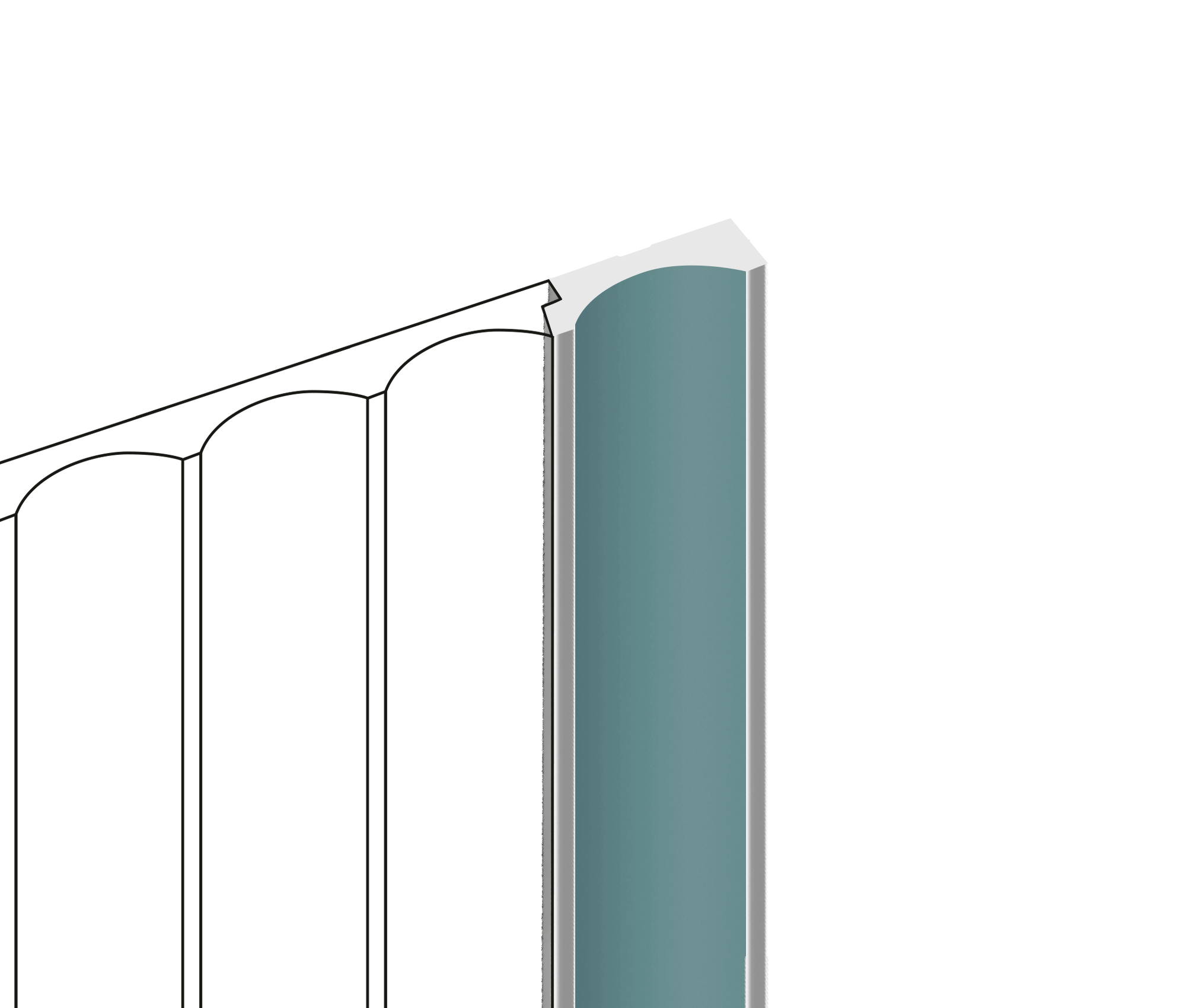 Финишный молдинг LF139B BU27 Hiwood 34мм×2,7м