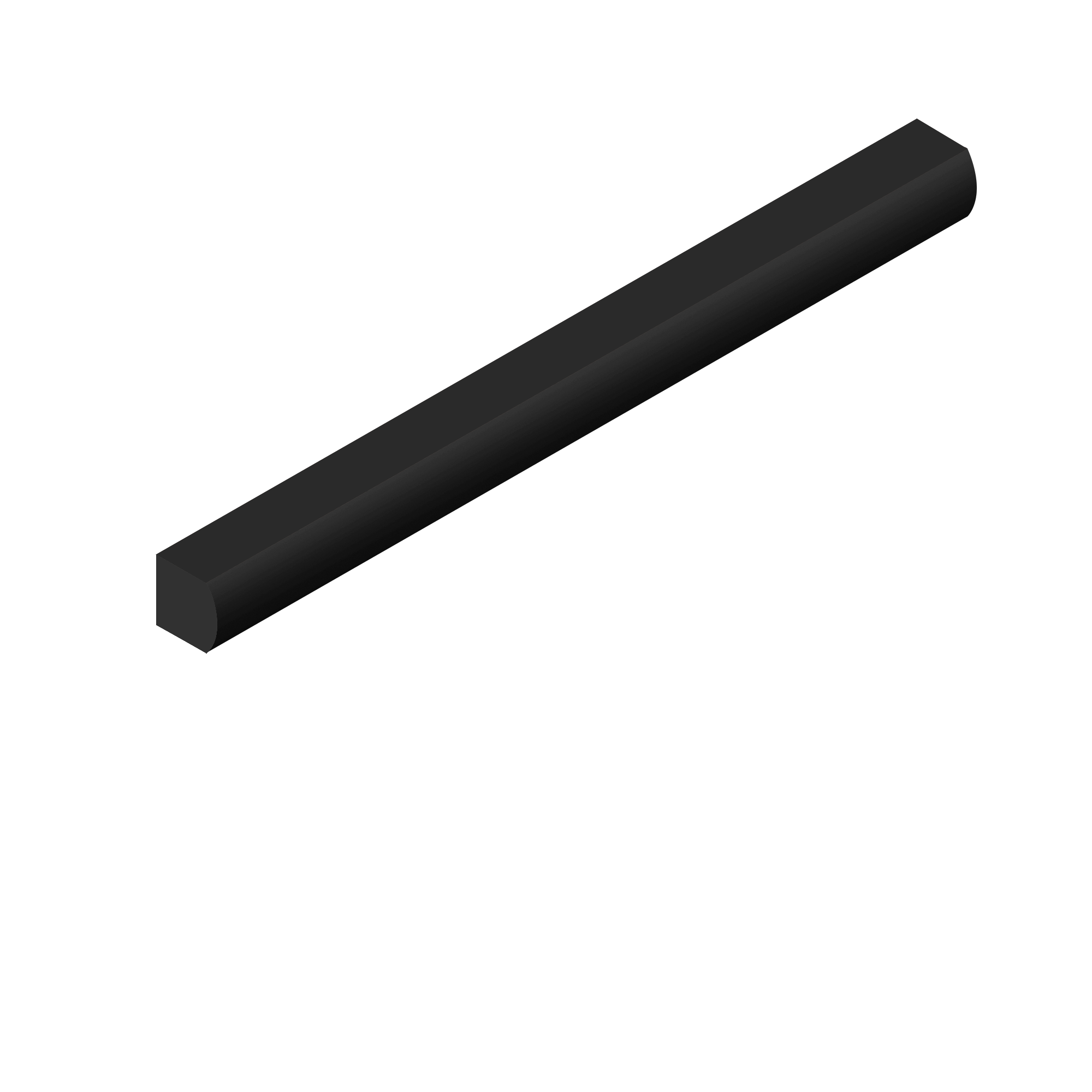 Молдинг D15V2 BK Hiwood 15мм×15мм×2,7м