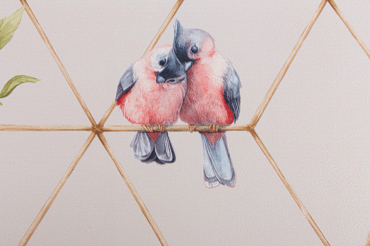 Обои TC72063-25 Palitra Trend Color Топ Вельвет Птички Palitra Trend Color коллекция Топ Вельвет Птички производства РОССИЯ в интернет-магазине Обоитрейд