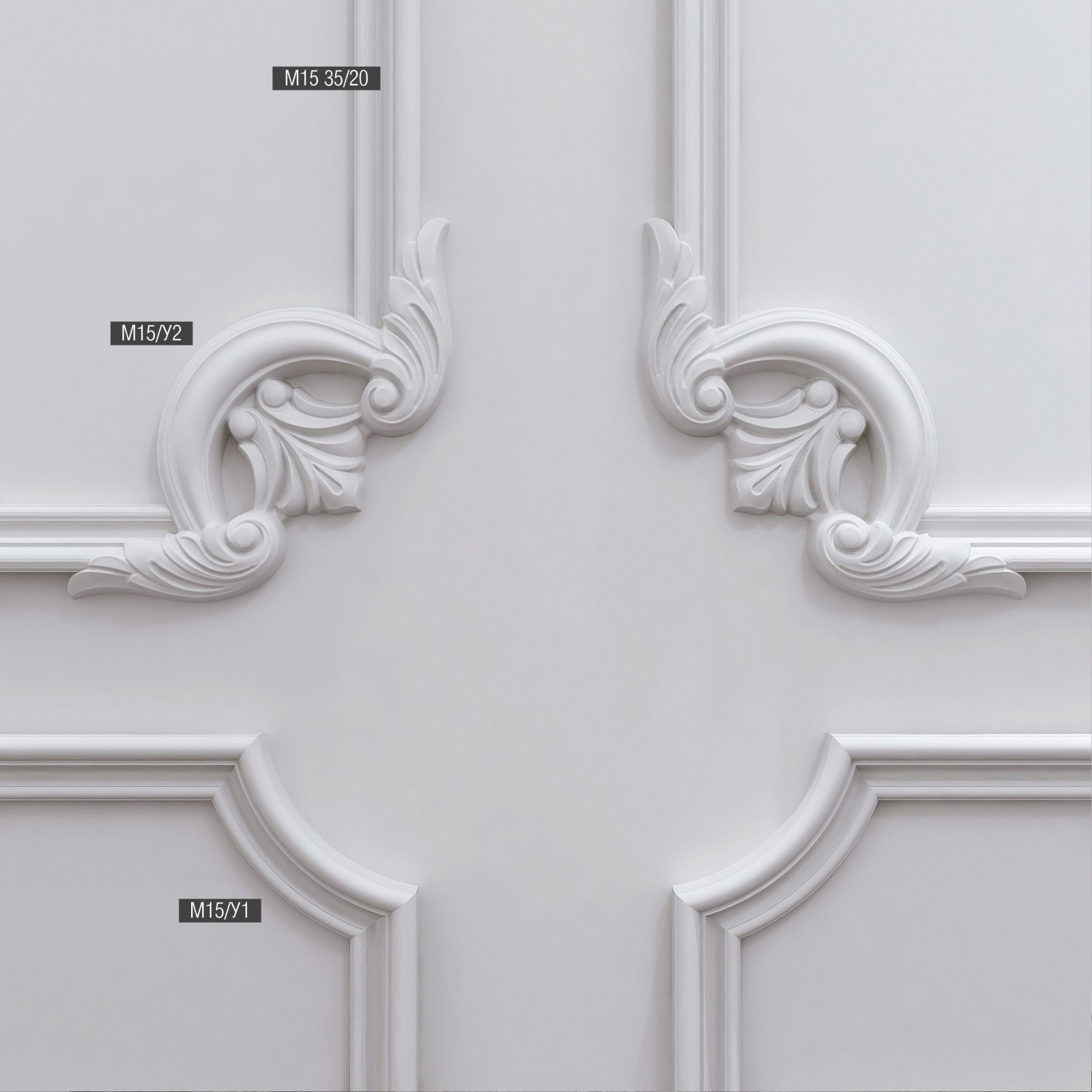 Угол декоративный М15У1 Bello Deco к молдингу 117×117мм