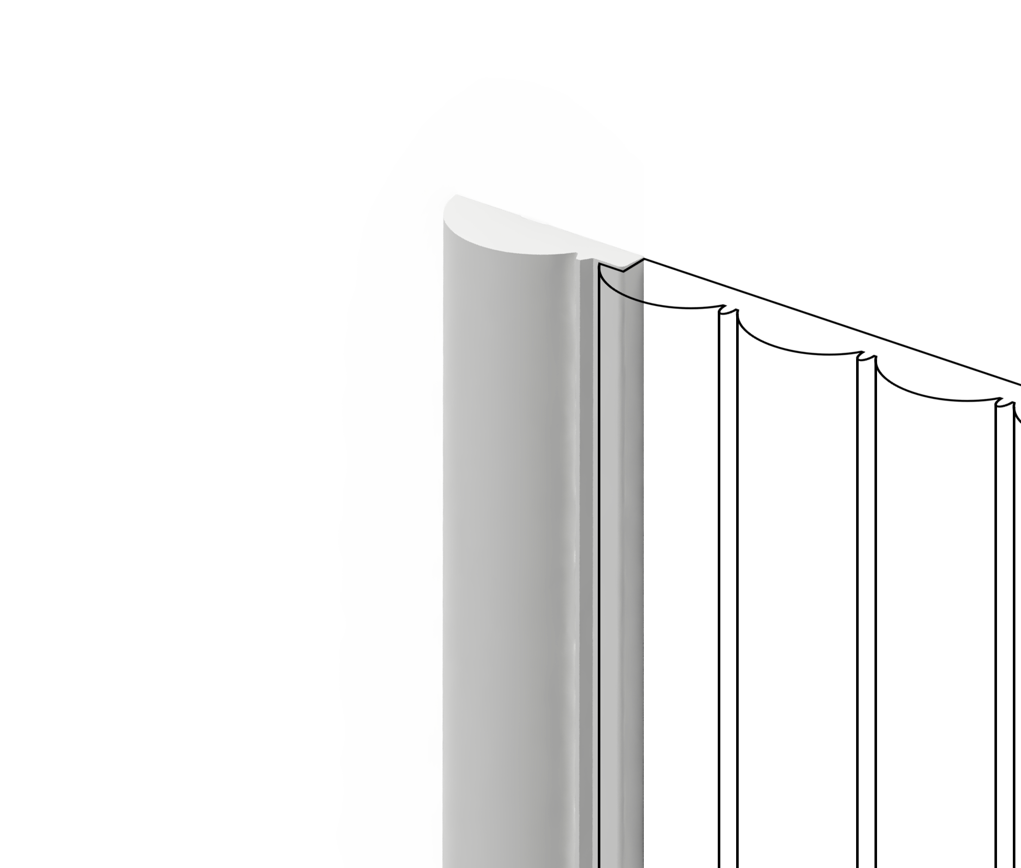 Финишный молдинг LF137A NP Hiwood 35,6мм×2,7м