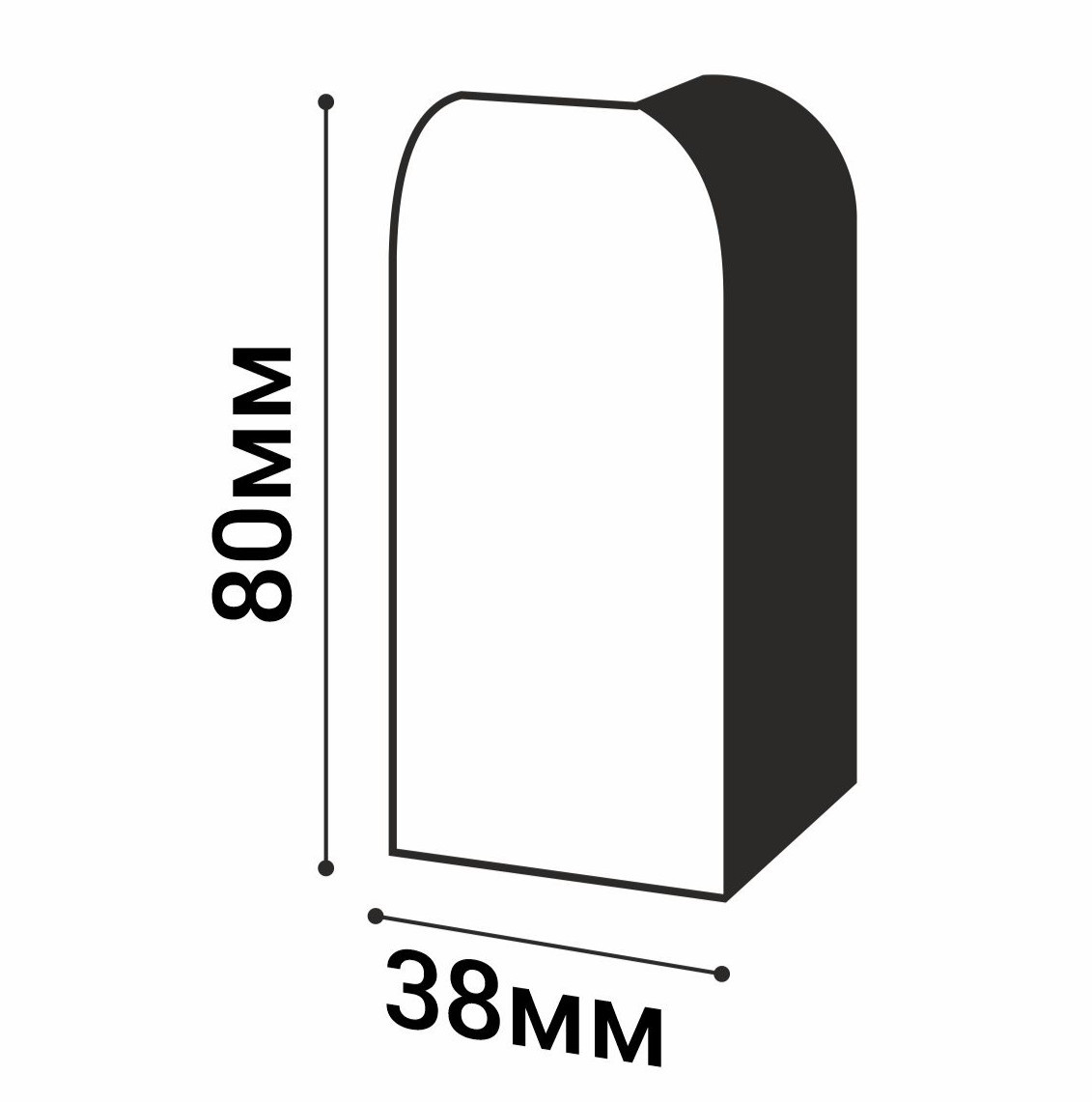 Угол к плинтусу П16 Bello Deco внешний 80×19×38мм