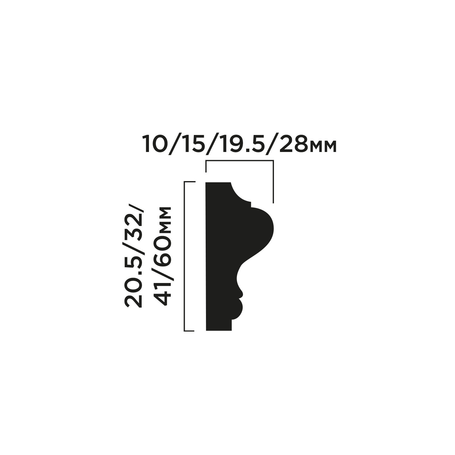 Молдинг LD60 Hiwood 60мм×2м