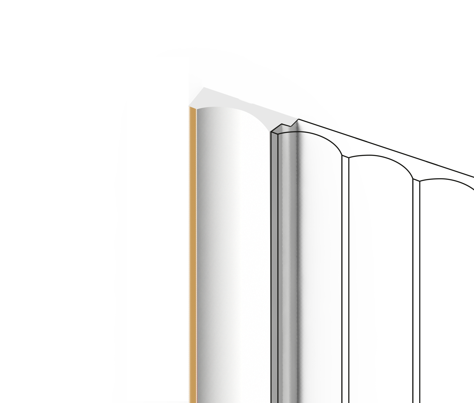 Финишный молдинг LF139A W49G Hiwood 32мм×2,7м