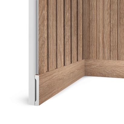 Плинтус B90V1 BR416 Hiwood 90мм×14мм×2,7м