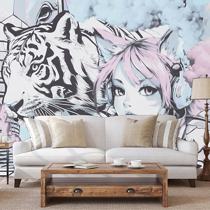 Обои HC72283-15 Home color Anime Home color коллекция Anime производства РОССИЯ в интернет-магазине Обоитрейд