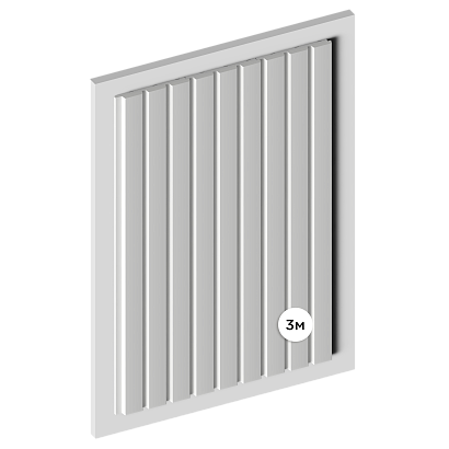 Панель декоративная LV124 LONG NP Hiwood 120мм×12мм×3м