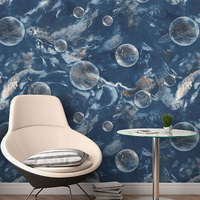 Обои 9273-20 Monte Solaro Universe Светятся в темноте Monte Solaro коллекция Universe производства РОССИЯ в интернет-магазине Обоитрейд