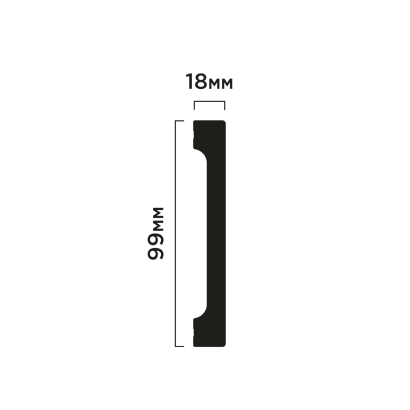 Плинтус B99V1 Hiwood 99мм×18мм×2м