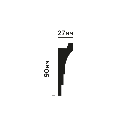 Карниз A90V2 Hiwood 90мм×27мм×2м