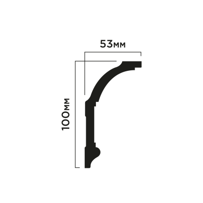 Карниз A100 Hiwood 100мм×53мм×2м