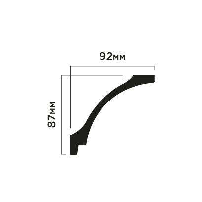 Карниз A126 Hiwood 92мм×87мм×2м