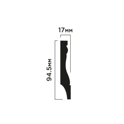 Плинтус B95 Hiwood 94,5мм×17мм×2м