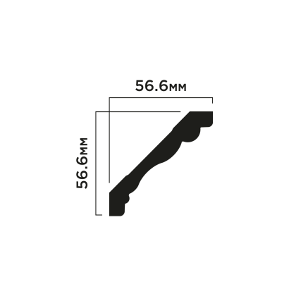 Карниз A1080 Hiwood 56,6мм×56,6мм×2м