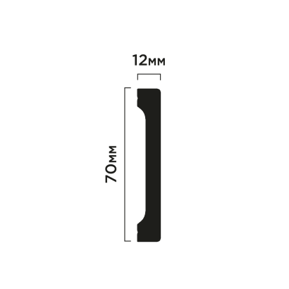 Плинтус B70V1 Hiwood 70мм×12мм×2м