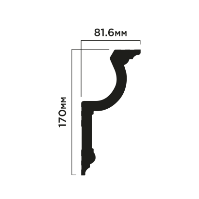 Карниз A188 Hiwood 81,6мм×170мм×2м