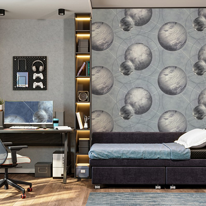 Обои HC71987-64 Home color Planets Home color коллекция Planets производства РОССИЯ в интернет-магазине Обоитрейд