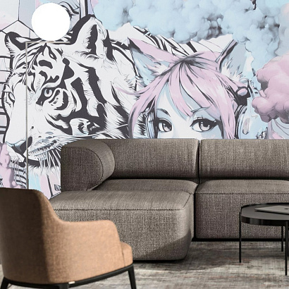 Обои HC72283-15 Home color Anime Home color коллекция Anime производства РОССИЯ в интернет-магазине Обоитрейд