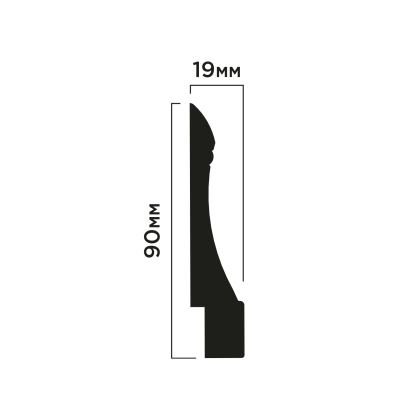Плинтус L1606 Hiwood 90мм×19мм×2м