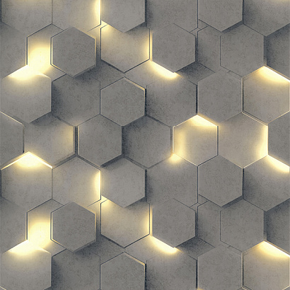 Обои 70669-42 R аспект Гексагон R аспект коллекция Гексагон производства РОССИЯ в интернет-магазине Обоитрейд