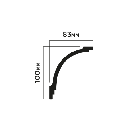 Карниз A130V1 Hiwood 100мм×83мм×2м