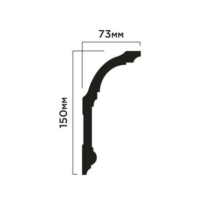 Карниз A150V2 Hiwood 150мм×73мм×2м