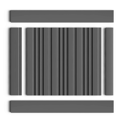 Панель декоративная LV121 GR3 Hiwood 120мм×12мм×2.7м