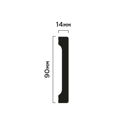 Плинтус B90V1 Hiwood 90мм×14мм×2м