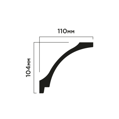Карниз A151 Hiwood 110мм×104мм×2м